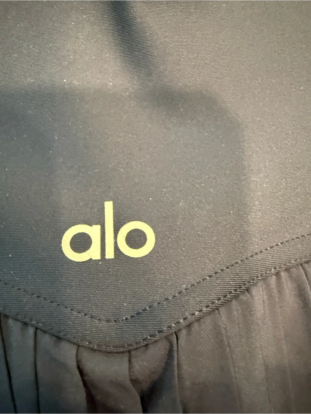 ALO Grand Slam Tennis Skirt L Yoga Navy Pleated Skater Skirt with Wide Waistband